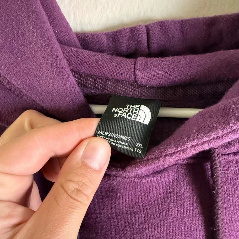 The North Face Mens Purple Pullover Hoodie XXL Embroidered Logo‎ Sweatshirt